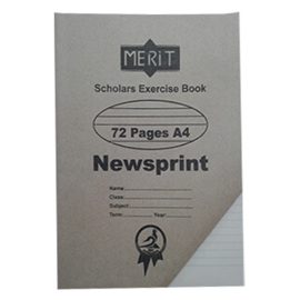 EXERCISE BOOKS 72 PAGES NEWSPRINT